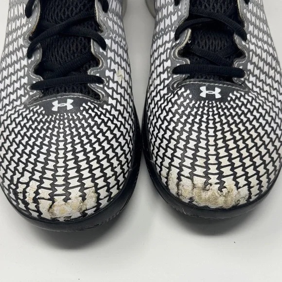 Under Armour Black and White ClutchFit Basketball Shoes - Picture 2 of 8